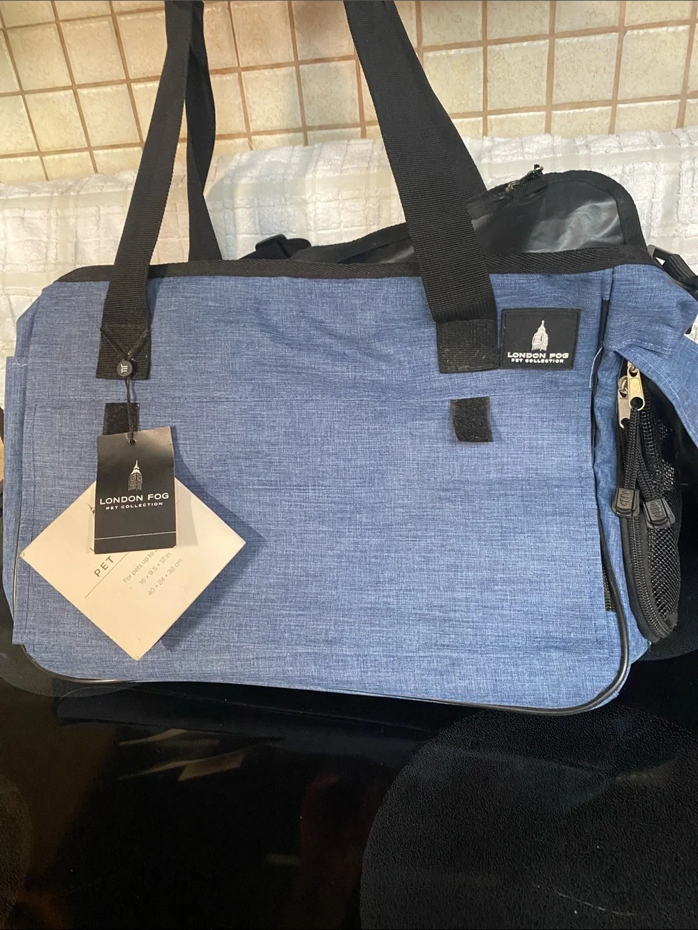 London Fog Blue Pet Carrier / up to 25lbs Brand New